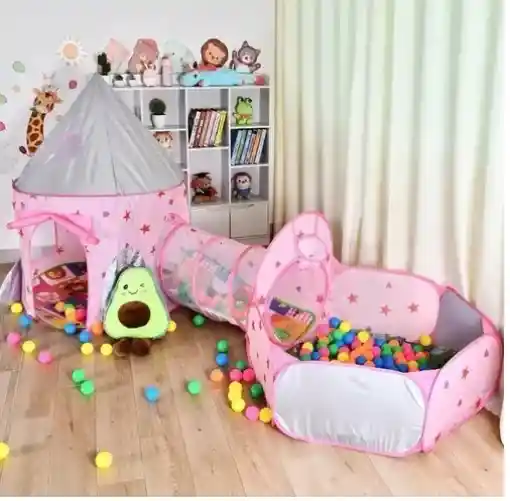 Juguete Camping Carpa Cohete Espacial Con Túnel Y Zona De Juego Niñas