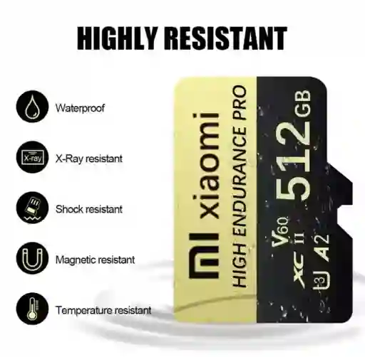 Tarjeta Sd Xiaomi Clase 10 Tarjeta Micro Tf1tb 2tb Micro Sd Negra 512 Gb Para Pc