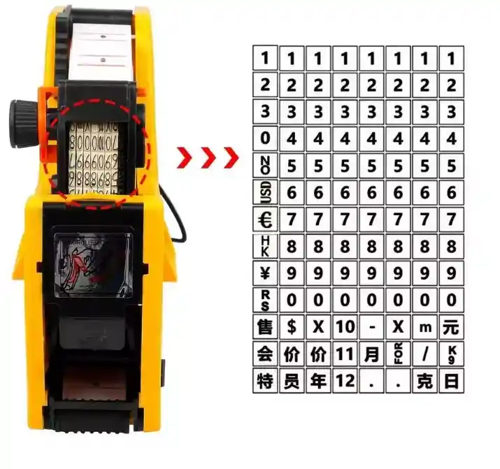 Pistola De Etiquetas Portátil Eos Mx-5500 De 8 Dígitos