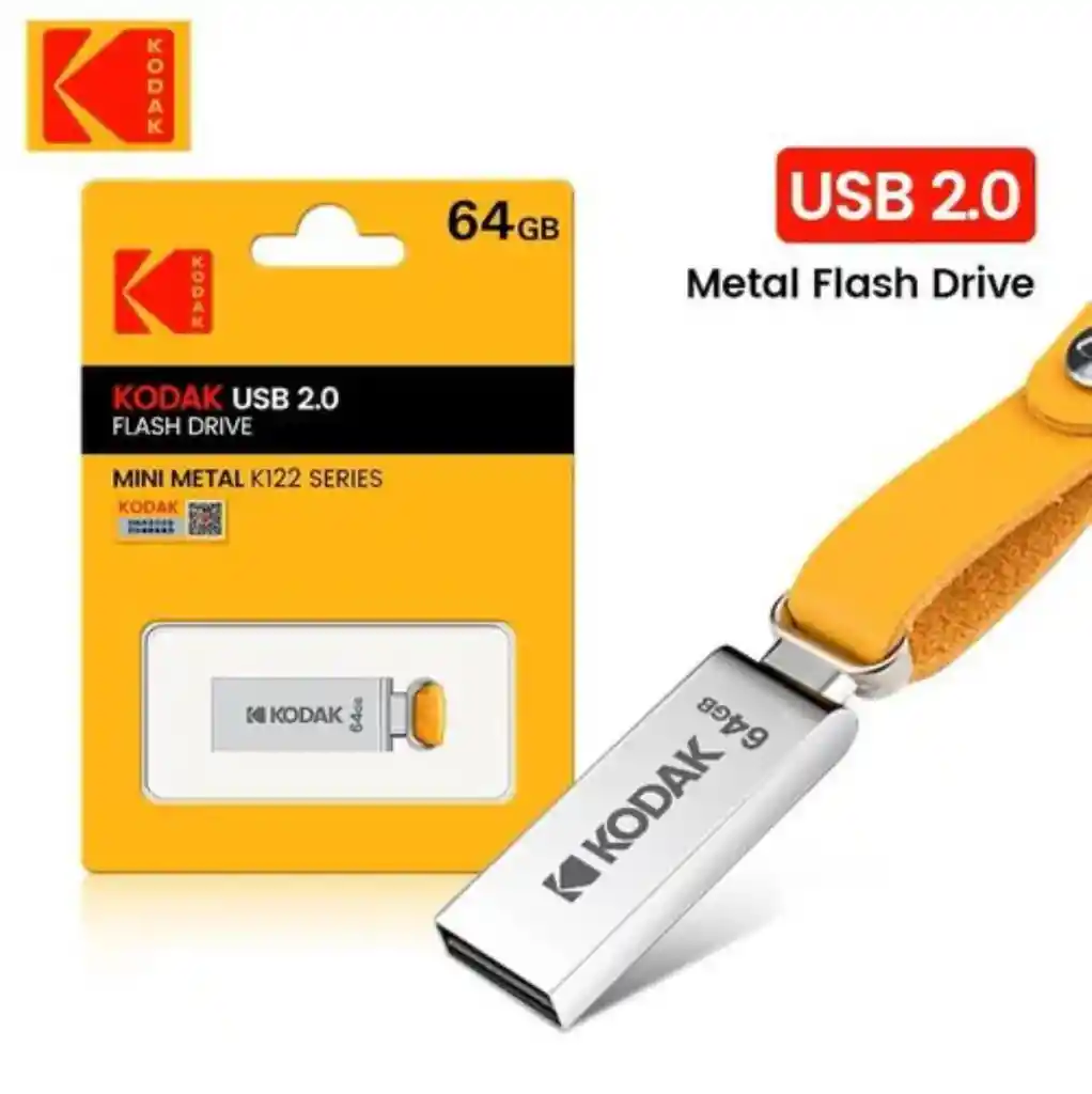Usb Kodak Flash Drive 2.0, 64 Gb, Mini Metal K122 Series, Llave De Coche