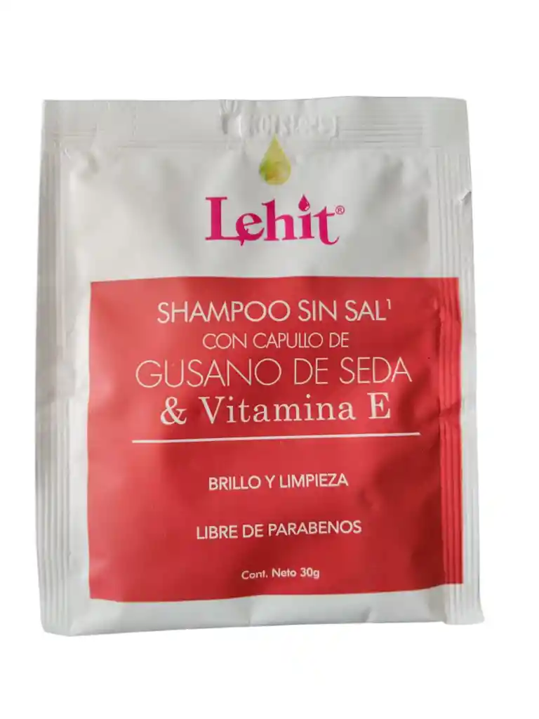 Shampoo Sin Sal Con Capullo De Gusano De Seda Y Vitamina E Lehit
