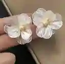 Aretes Flor Punto Dorado