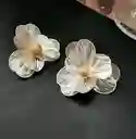 Aretes Flor Punto Dorado