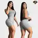 Enteriza Manga Siza Gris Claro