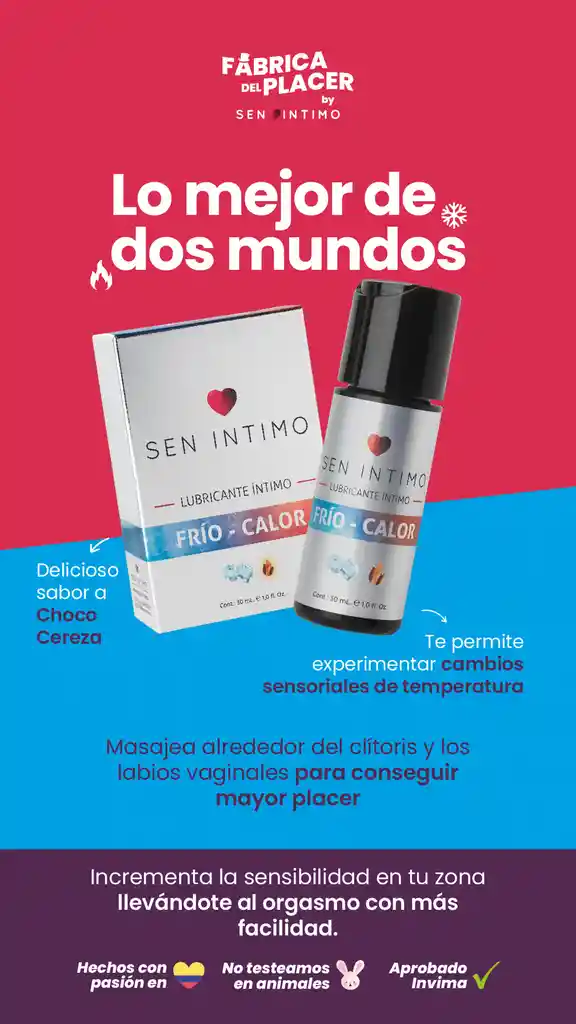 Lubricante Frío-calor Multiorgasmos 30ml Sen Intimo
