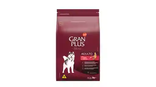 Alimento Seco Granplus Menu Perro Adulto Sabor Carne & Arroz 3kg