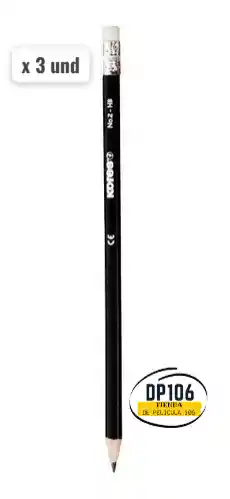 Lapiz Negro # 2 Hb X 3 Und Kores