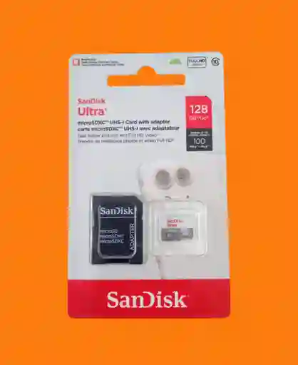 Tarjeta De Memoria Sandisk Ultra Microsdxc 128gb Con Adaptador