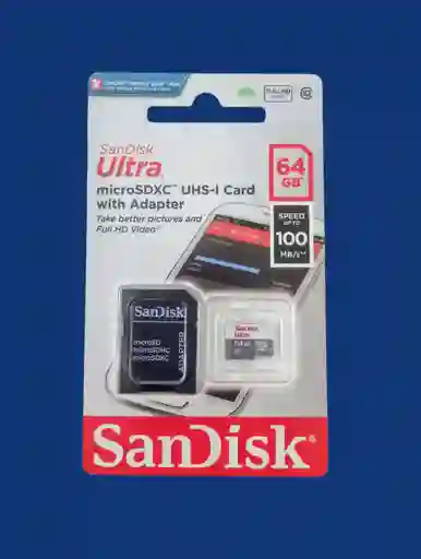 Sandisk Ultra Microsdxc 64gb Con Adaptador – Velocidad Hasta 100mb/s