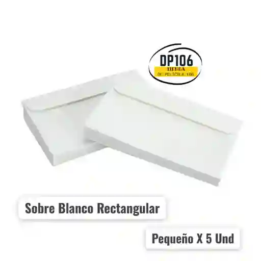 Sobre Blanco Rectangular Pequeño X 5 Und