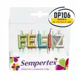 Velas De Feliz Cumpleaños En Letras Metalizadas