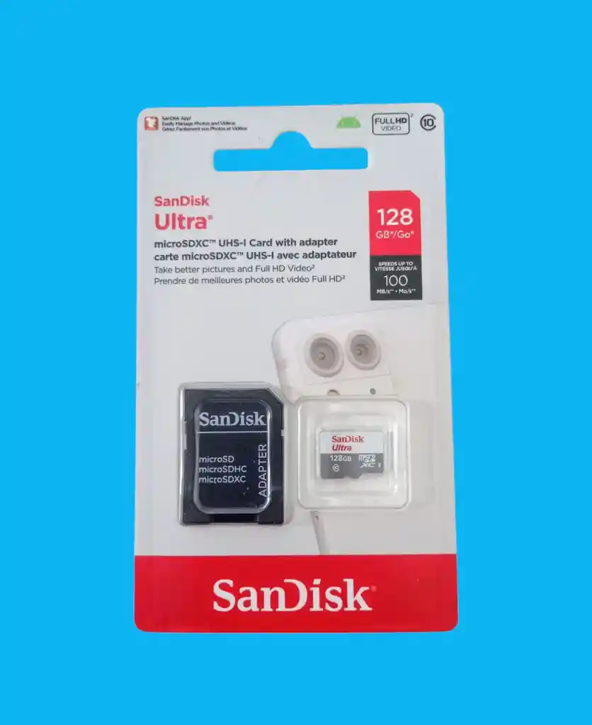Tarjeta De Memoria Sandisk Ultra Microsdxc 128gb Con Adaptador