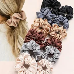 Scrunchie En Satín Blanco