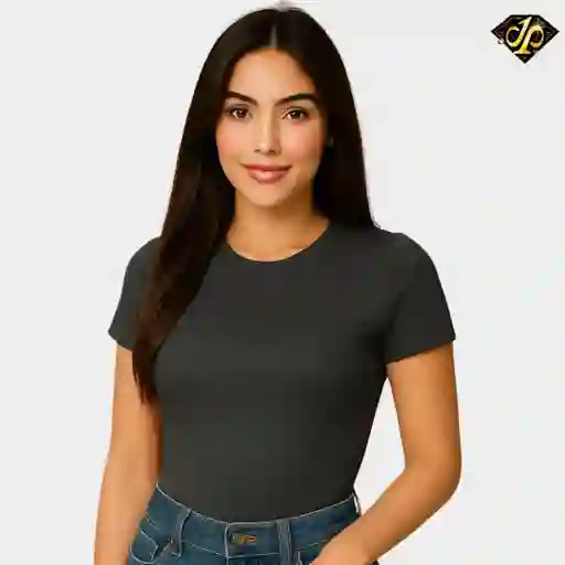 Body Basic Manga Corta Gris Oscuro