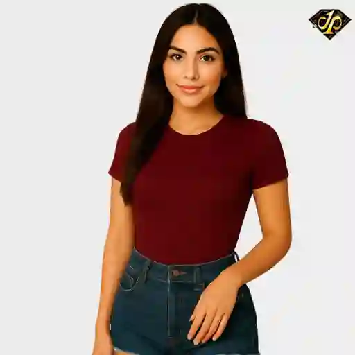 Body Basic Manga Corta Vino Tinto