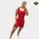 Enterizo Manga Siza Push Up Corto Rojo