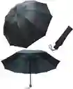 Sombrilla Paraguas Grande Antibrisa Manual 10 Varillas Con Protección Solar Color Negro