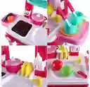 Cocina Para Niñas Pequeña Maleta 2 En 1 + Accesorios / Cocinita Para Niñas