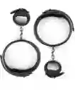 Set Amarre Muslos Y Tobillos Bdsm Negro