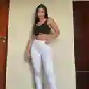 Leggins Push Up Corte En V Blanco