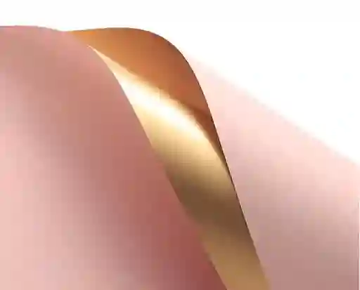 Papel Coreano Doble Faz, Para Rosas - Rosado/ Dorado