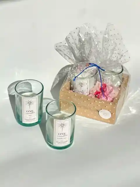 Set De 2 Velas Aromáticas Onecandles – Frutales (2.5 Oz C/u)