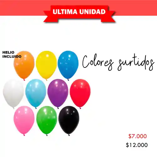 Globo Con Helio Colores
