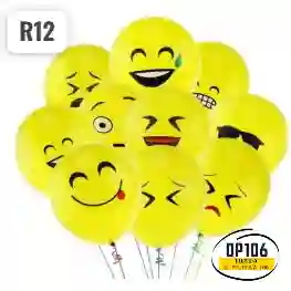 Globos De Caritas X 10 Und
