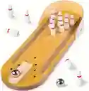 Mini Juego De Bolos De Mesa De Madera