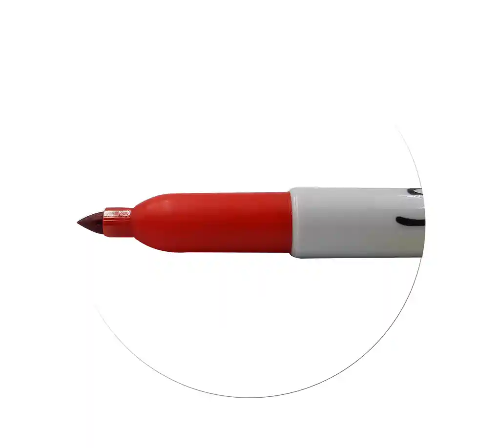 Sharpie Rojo Punta Fina Caja X12