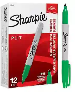Sharpie Verde Punta Fina Caja X12