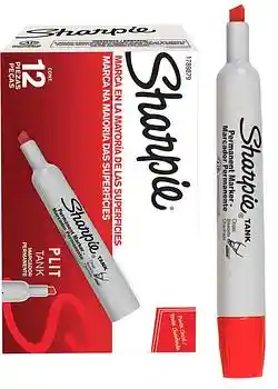 Sharpie Tank Rojo Caja X12
