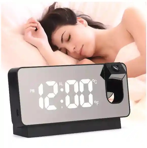 Reloj Despertador Digital Y Proyector