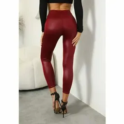 Leggings Cuerina Pretina Ancha