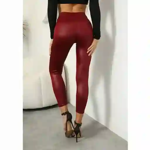 Leggings Cuerina Pretina Ancha
