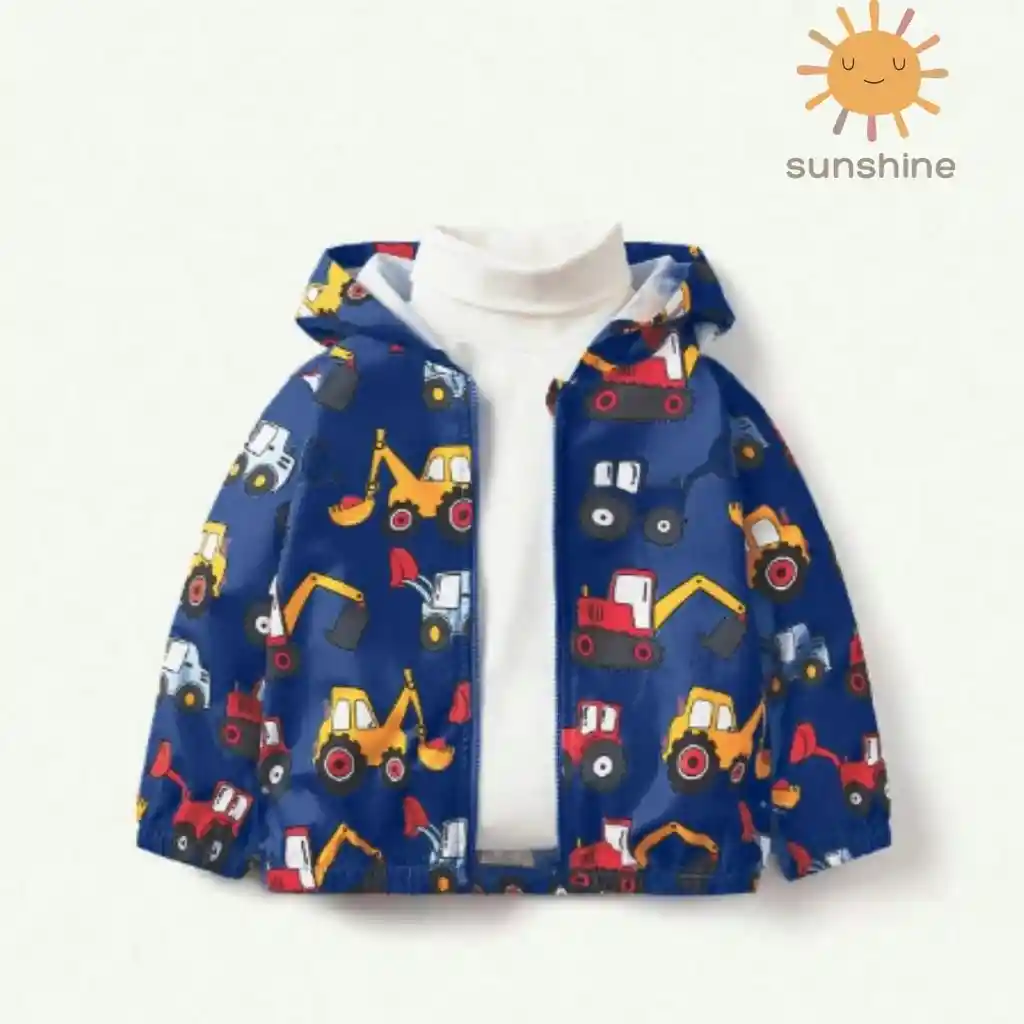 Chaqueta Cortavientos Maquinaria Azul Oscuro