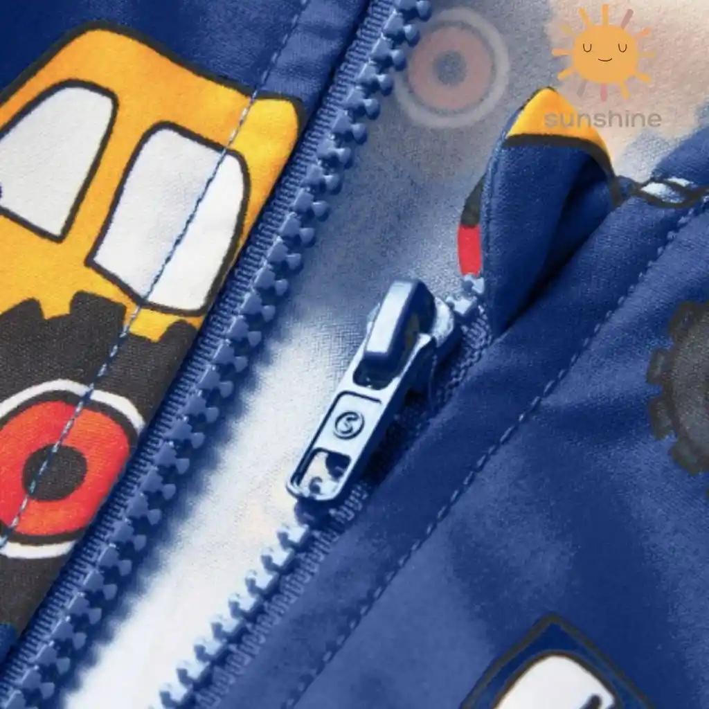 Chaqueta Cortavientos Maquinaria Azul Oscuro