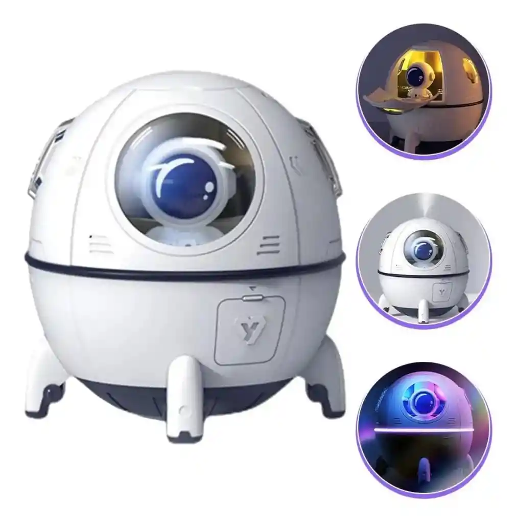 Humidificador Difusor De Aroma Eléctrico Con Luz Led Multicolor Galaxia Astronauta