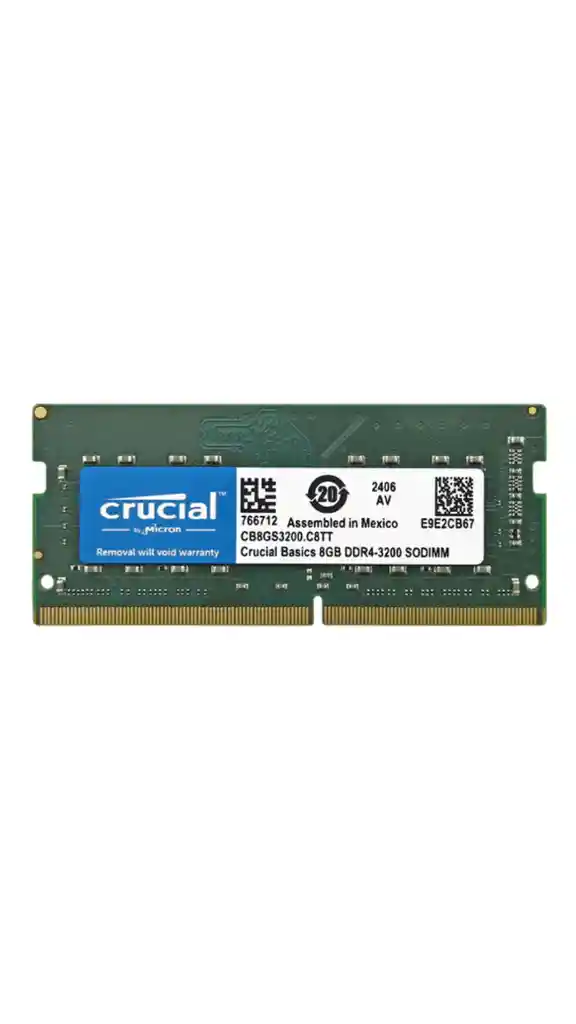 Memoria Ram Crucial 16gb Ddr4 3200mhz Sodimm Para Portátiles