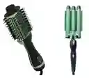 Combo Set Cepillo Secador + Pinza Sirena 3 Tubos