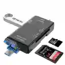 Adaptador Otg 6 En 1 Sd/microsd/tipoc/usb/otg/v8