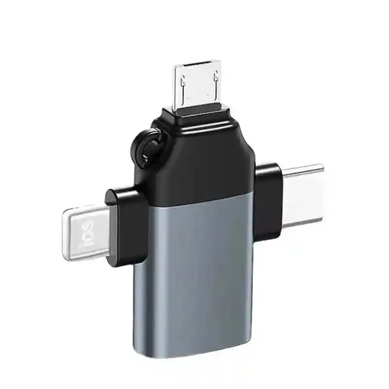 Adaptador Otg 3 En 1 V8/tipoc/iphone