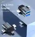 Adaptador Otg 3 En 1 V8/tipoc/iphone