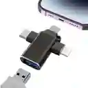 Adaptador Otg 3 En 1 V8/tipoc/iphone