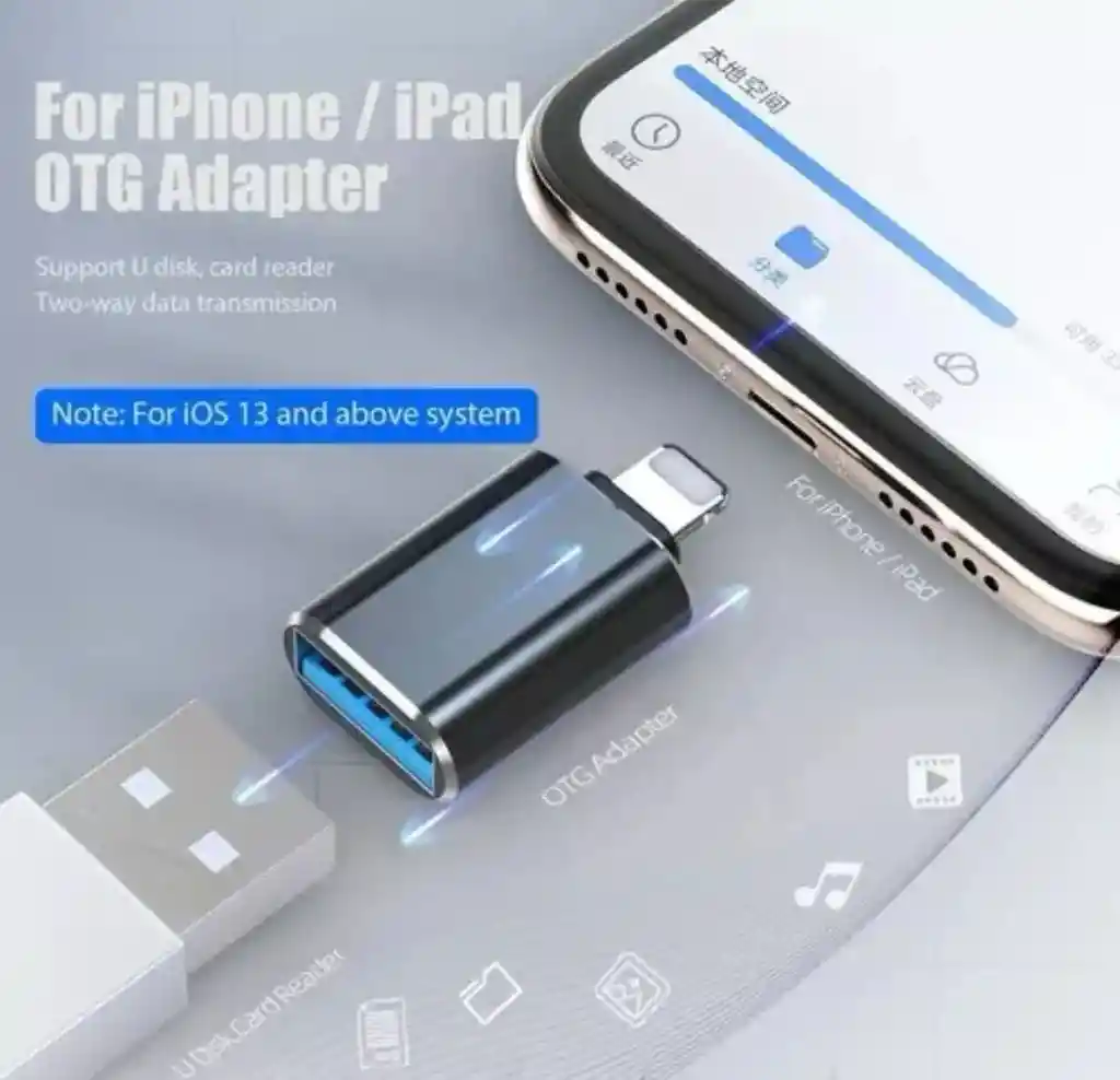 Adaptador Otg Para Iphone Entrada Usb