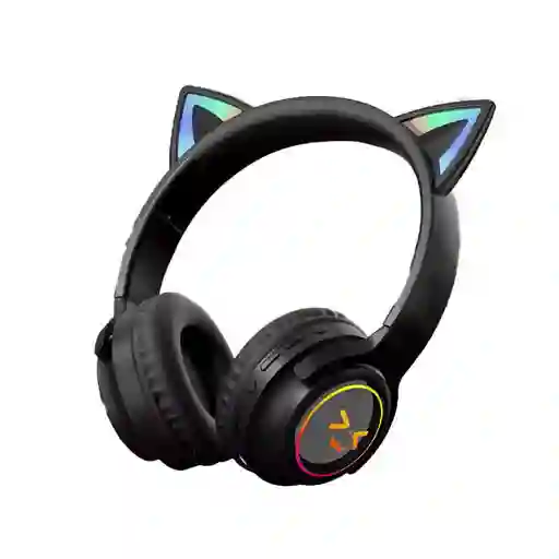 Audifono Diadema Bluetooth De Gato Hz-bt638 Negra