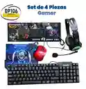 Combo Gamer Teclado Mouse Audifonos Pad