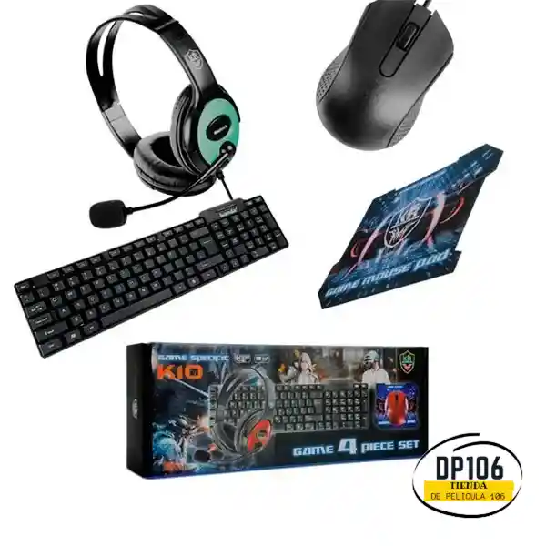 Combo Gamer Teclado Mouse Audifonos Pad