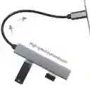 Hub 6 En 1 Tipo C A Usb Plateado -151 Nuevo