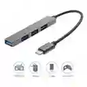 Hub 6 En 1 Tipo C A Usb Plateado -151 Nuevo